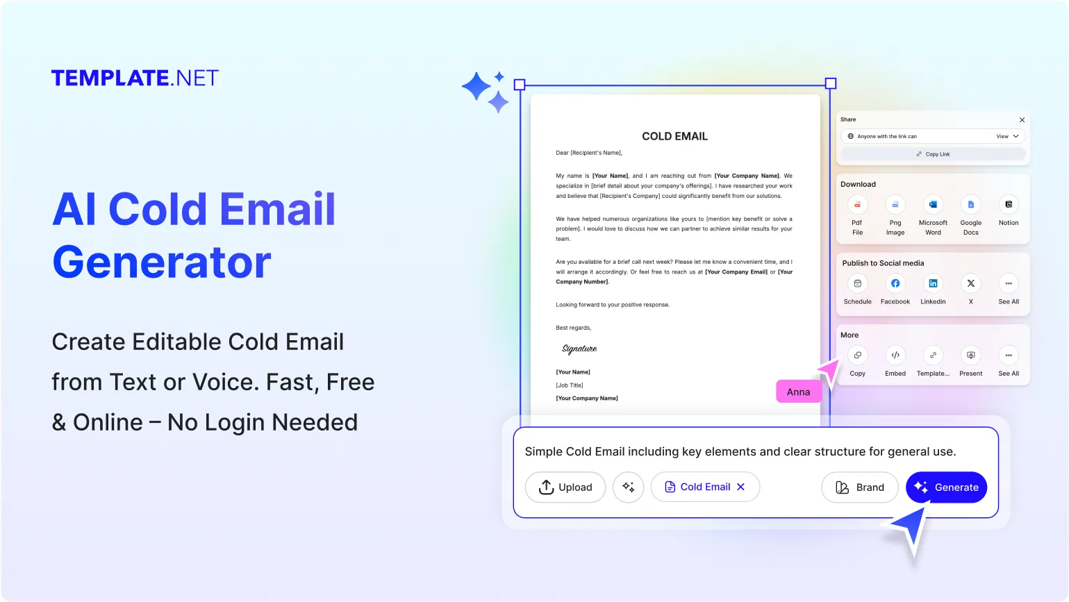 Free AI Cold Email Generator, Free Cold Email Maker Online